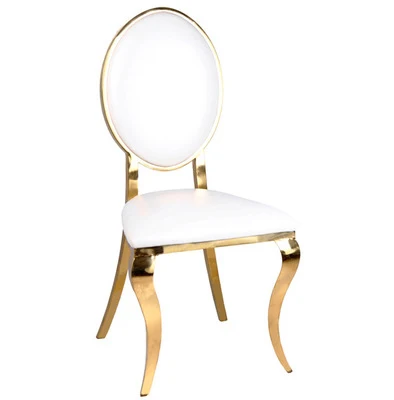 

China Minimalist design metal PU leather dining chair with backrest delicate durable stool furniture with high quality for sale