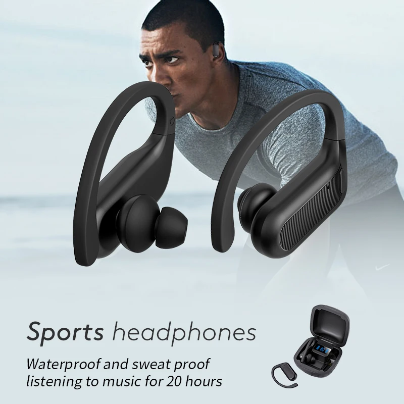 TWS 5 2 наушники с цифровым дисплеем Bluetooth-гарнитура стерео сенсорная беспроводная