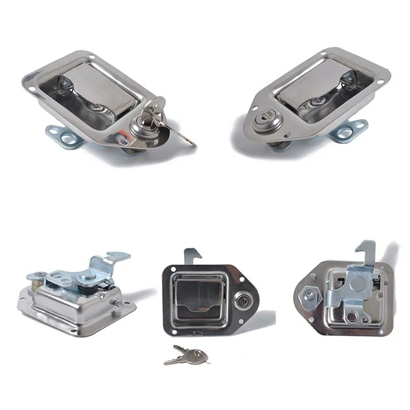 

4PCS Trailer Tool Box Lock Heavy-Duty Anti-Theft Paddle Locks Door Paddle Handle Latch for RV Camper Truck Trailer