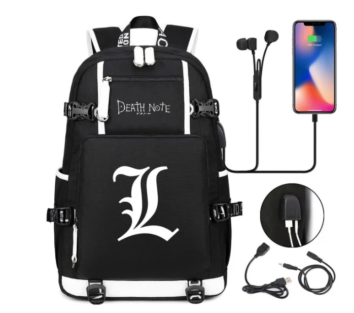 Рюкзак мужской/женский для ноутбука с USB портом и принтом|Мужские рюкзаки| |