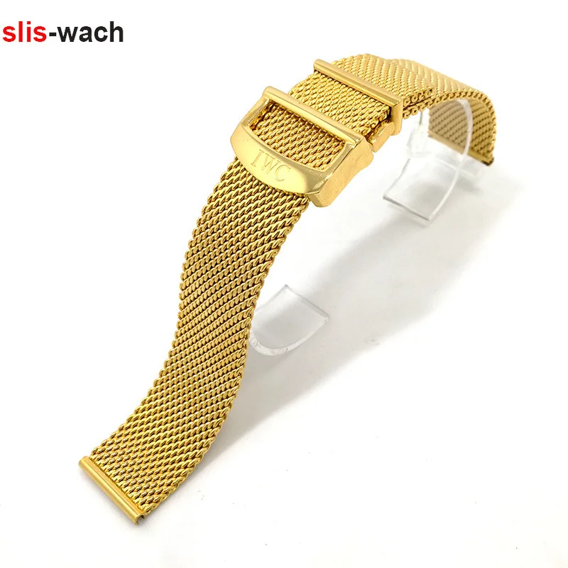 

Watch Accessories Milanese Mesh Watch Strap FOR IWC Watch for Men Pilot 20mm Butterfly Buckle Stainless Steel Watch Bracelet
