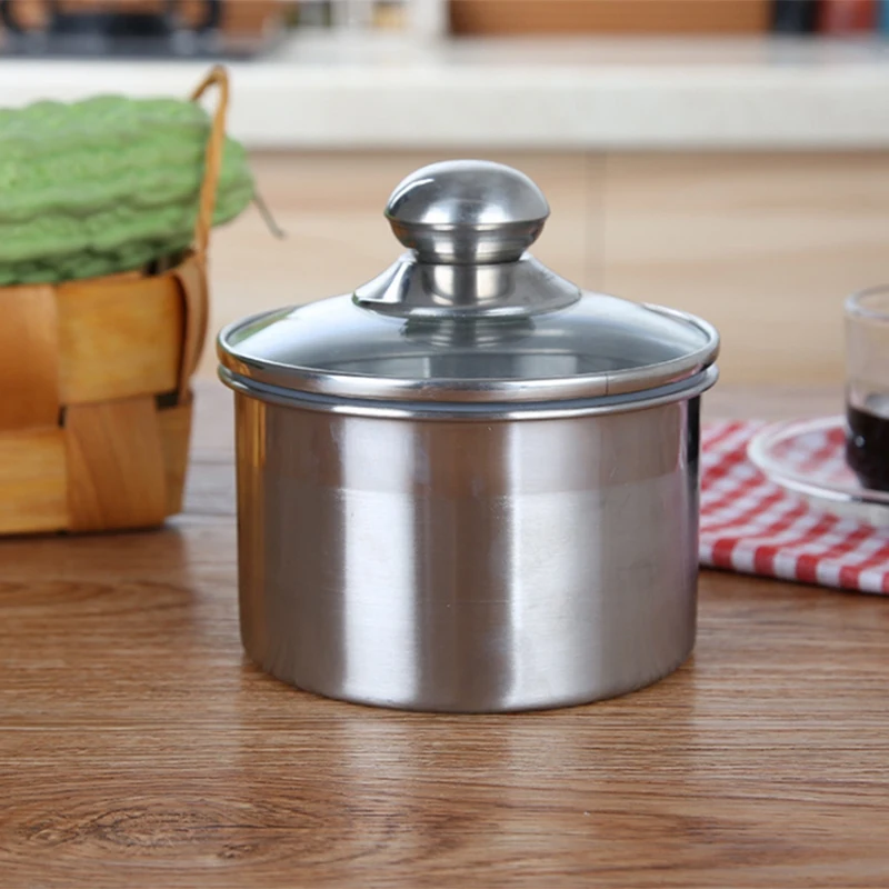 

Kitchen Food Stainless Steel Sealed Cans Fresh-Keeping Heat-Resistant Storage Cans with Lid Multi-Purpose ,4 Pcs