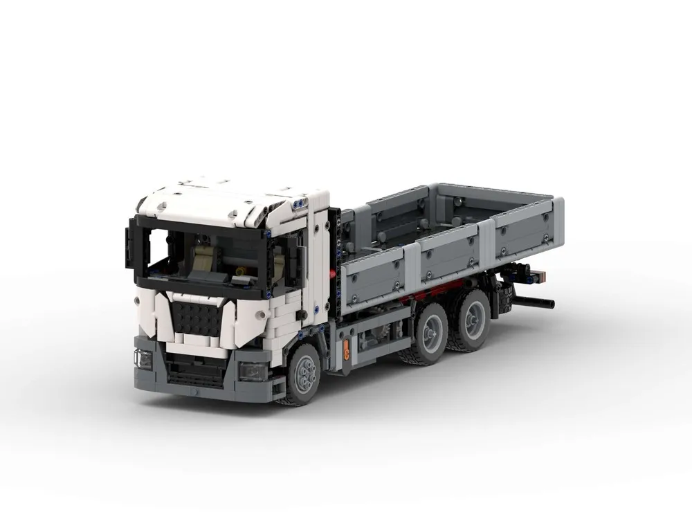 

Новый 2021 с зубчатой передачей технологии строительного блока RC грузовик с плоской платформой инженерно-серии "сделай сам" в собранном виде ...