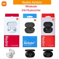 10 pieceslot xiaomi redmi airdots 2 noise reduction with mic ai control white redmi airdots s true wireless headset wholesale