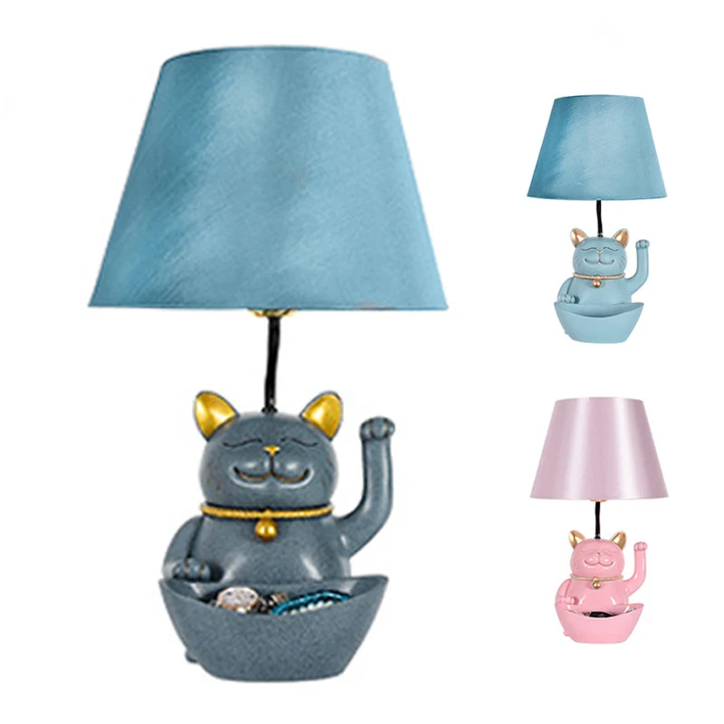 Настольные лампы Lucky Cat бокс для хранения богатства настольное освещение