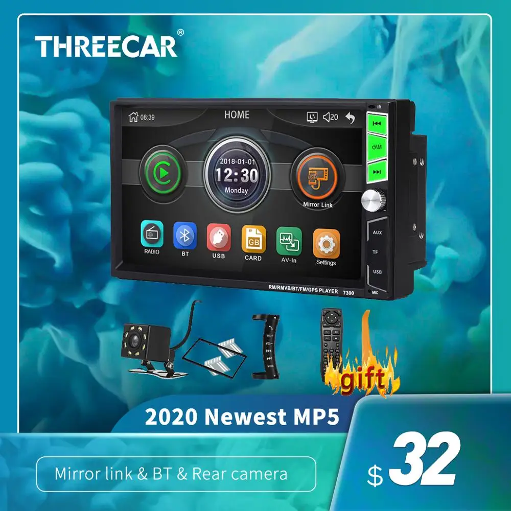 Автомагнитола 2 Din автомобильная стереосистема с Bluetooth MP5 плеер 7 дюймов