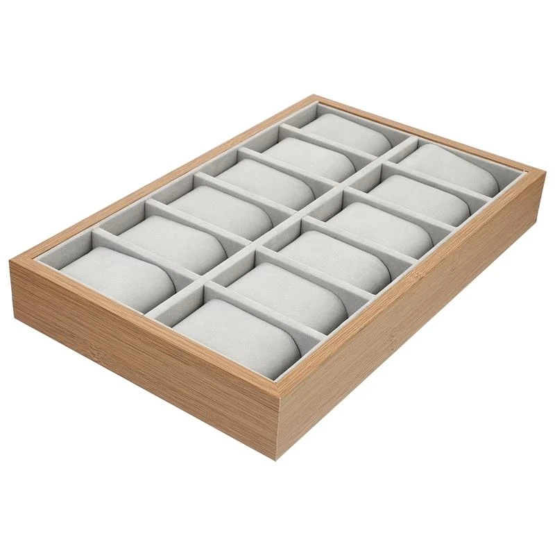 Деревянная витрина для часов 12 ячеек чехол-органайзер хранения наручных с