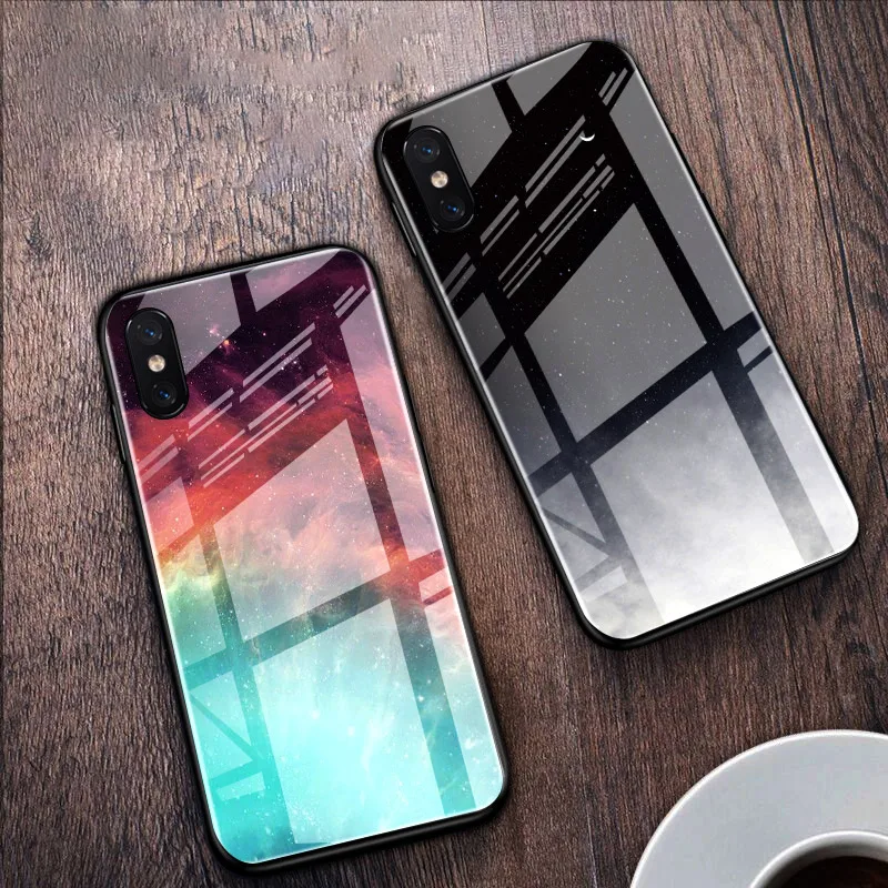 Чехол из закаленного стекла для iPhone X XR XS MAX 6 6S 7 8 Plus 5|Бамперы| |