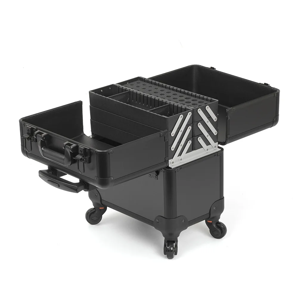 

Rolling Cosmetic Case,Makeup Bag with wheels, Make-up artist Luggage box,Beautician Toolbox ,stylist Suitcase