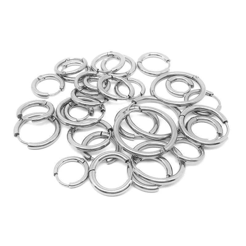 5 шт. гипоаллергенные серьги-кольца 8-20 мм из нержавеющей стали 316L - купить по