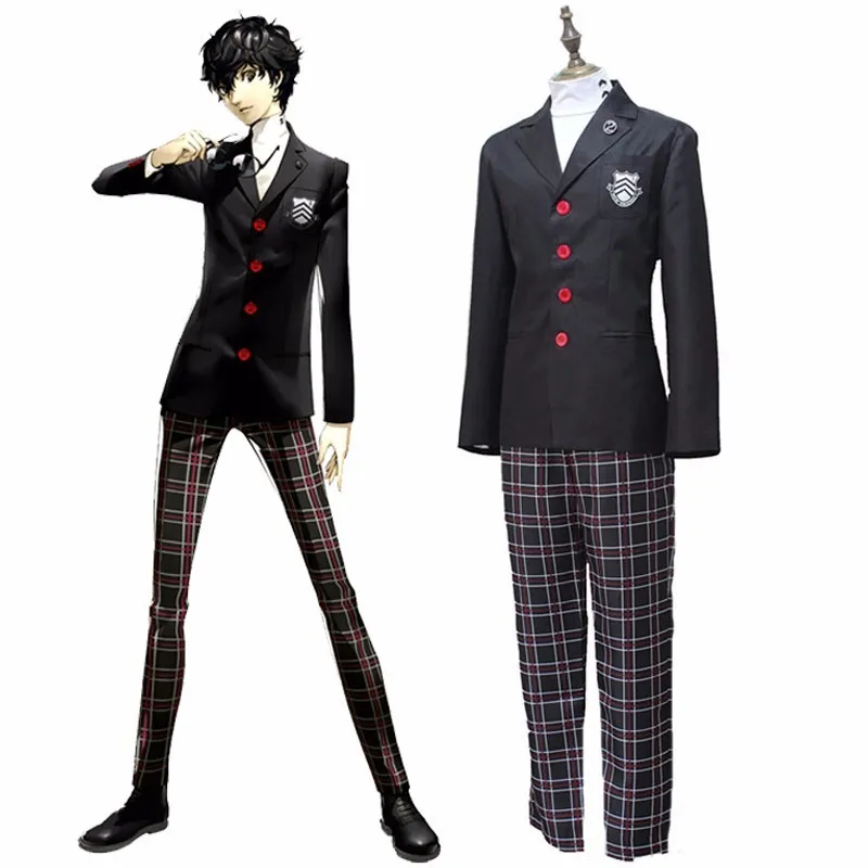 Костюм для косплея Persona 5 Akira Kurusu P5 Ren Amamiya полный комплект школьная форма мужские