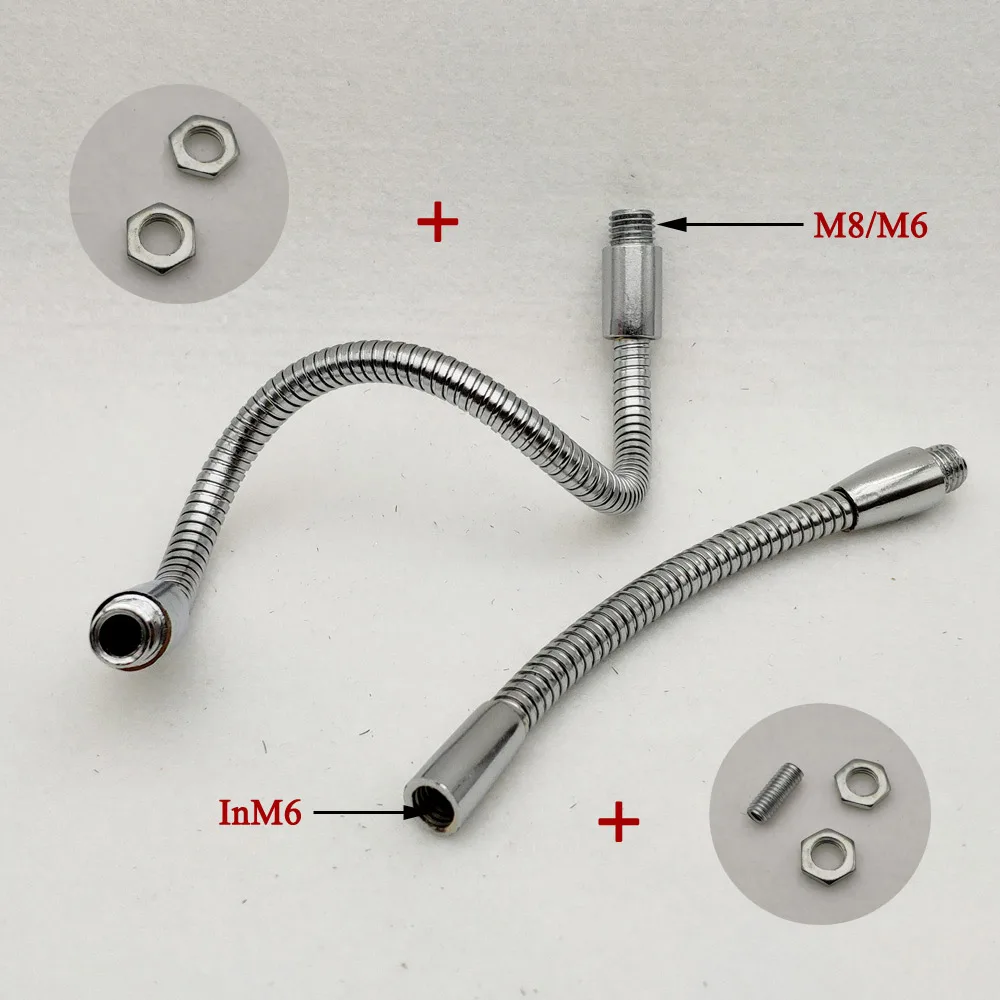 Мягкий хромированный металлический гибкий шланг с гусиной шеей диаметр 6 мм 10 20 30