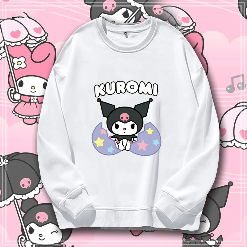 

40 стилей Аниме фигурки Kawaii Kuromi милые девушки и мальчики свободная одежда спортивный свободный свитер с круглым вырезом подарки для девочек