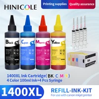 hinicole 4100ml printer ink refillable pgi 1400xl ink cartridge pgi 1400 pgi1400 for canon maxify mb2040 mb2340 mb2140