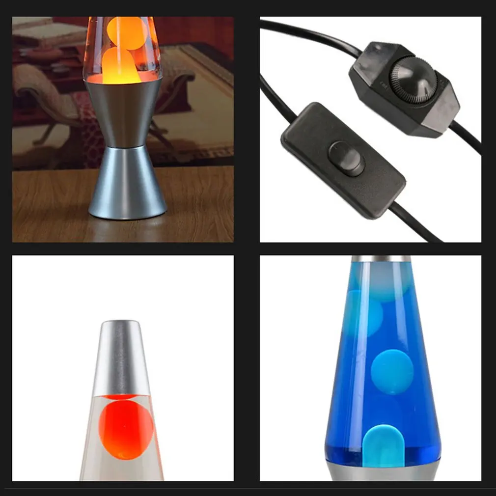 Aluminum Base Lava Waxing Lamp Liquid Paste Light Innovative Conical Decoration Jellyfish Bedroom Night | Освещение