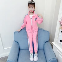girls suits coat pant sets 2021 zipper spring autumn high quality formal party outfits%c2%a0sport teenagers kids cotton tracksuits