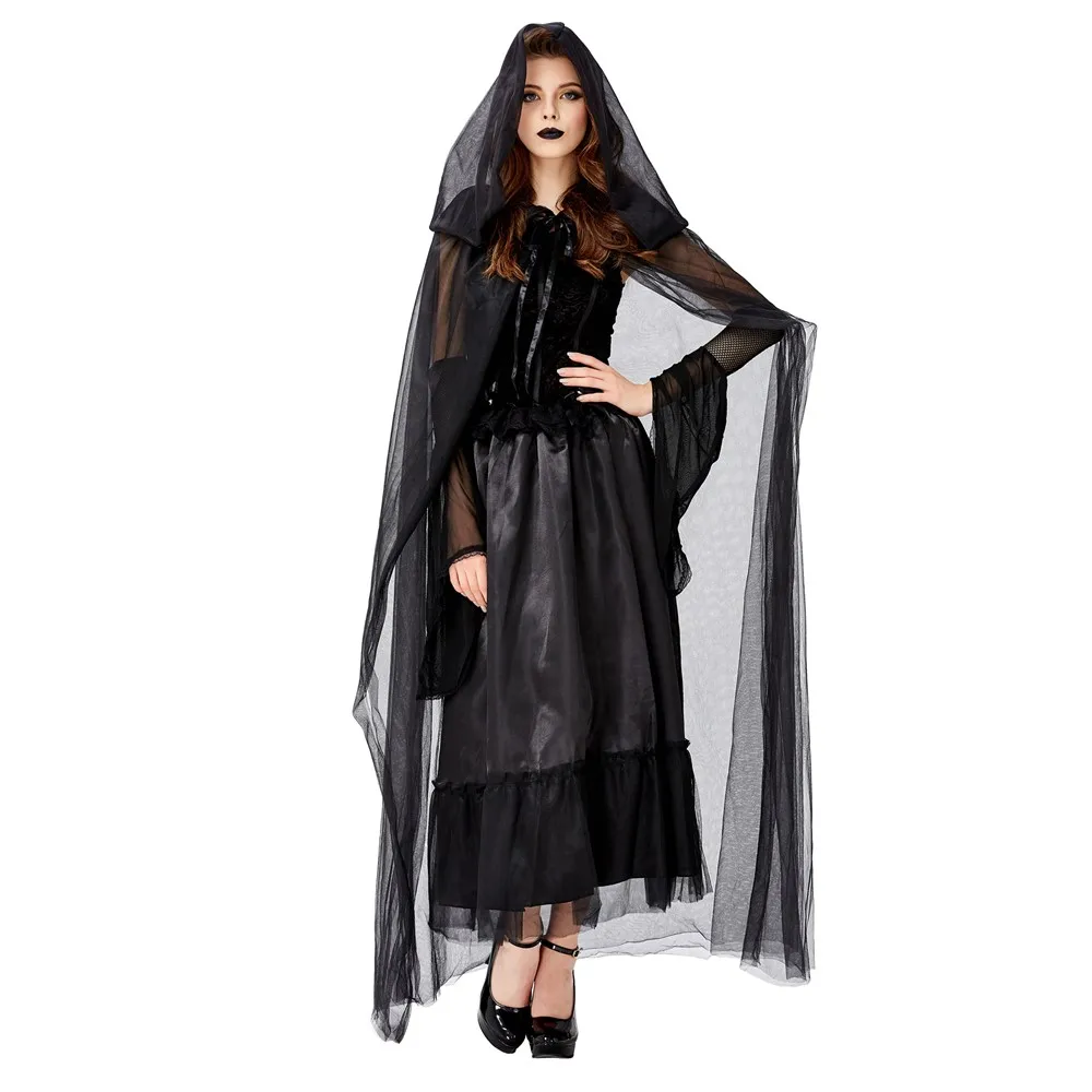 Сексуальный черный призрак невесты террор зомби волшебница праздничное