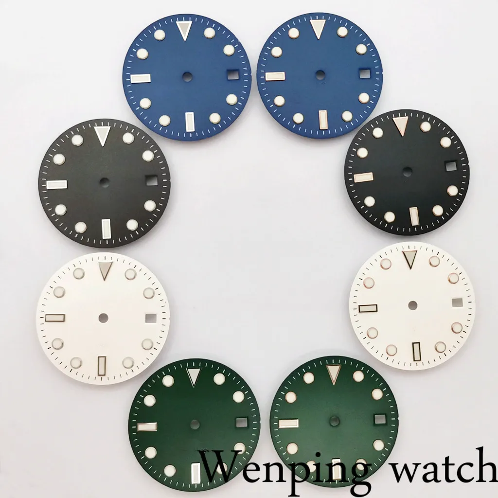 Новый 28 5 мм стерильные зеленый световой несколько Цвет часы с прочной защитой