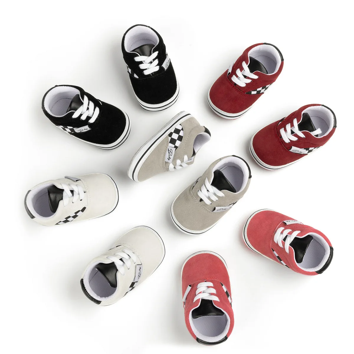 

New Toddler Baby Shoes Boy Girl Classical Sport Soft Sole Shoes Anti Slip Canvas Crib Baby Moccasins Casual Shoes First Walker