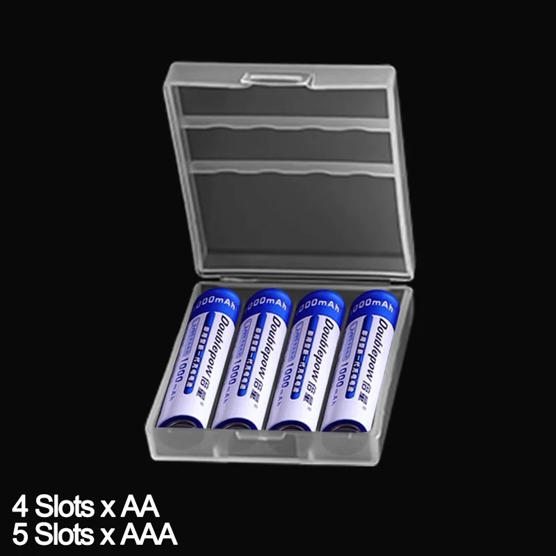 

For 18650 26650 16340 Battery Holder Storage Box for 4 8 AA AAA Rechargeable Battery Container OrganizerBattery Case