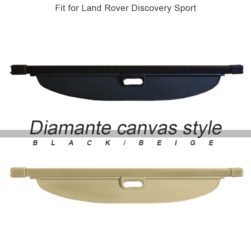 

OUIO 1Set Car Rear Trunk Cargo Cover Auto For Land Rover Discovery Sport 2014-2018 Black Security Shield Shade Auto accessories