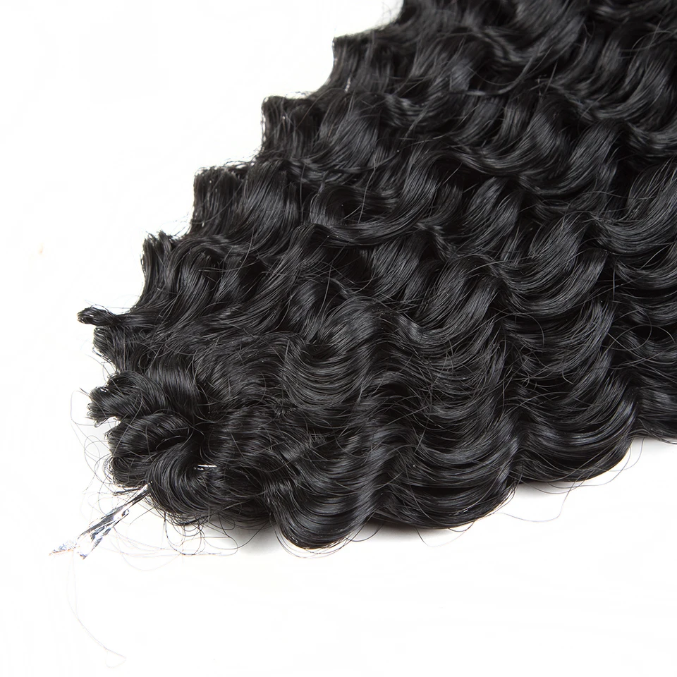 FASHION IDOL Water Wave Crochet Hair 30 Inch Soft Long Synthetic Hair Goddess Braids Natural Wavy Ombre Brown Hair Extensions images - 6
