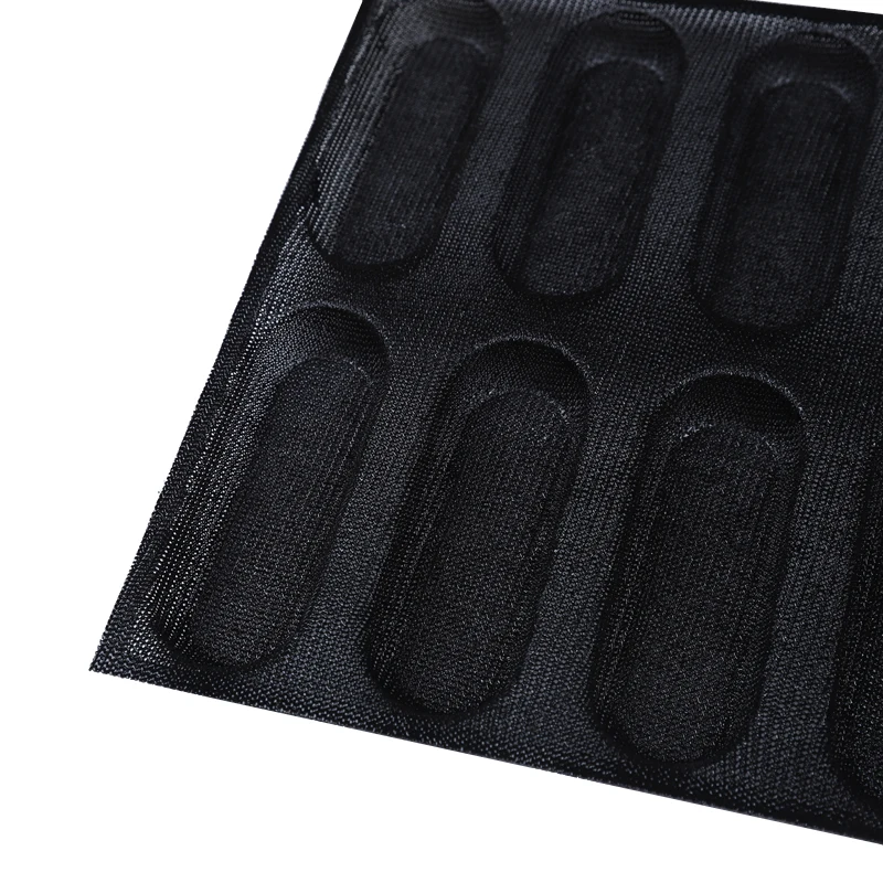 

Meibum Glass Fiber Silicone Hamburger Moulds Bread Baguette Eclair Baking Mold Long Loaf Cookie Bun Form Non Stick Bake Tray
