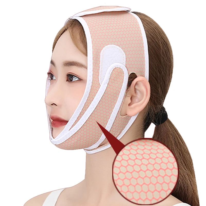 Уход за кожей лица с v образным вырезом линии Поднимите маска для щек подбородок
