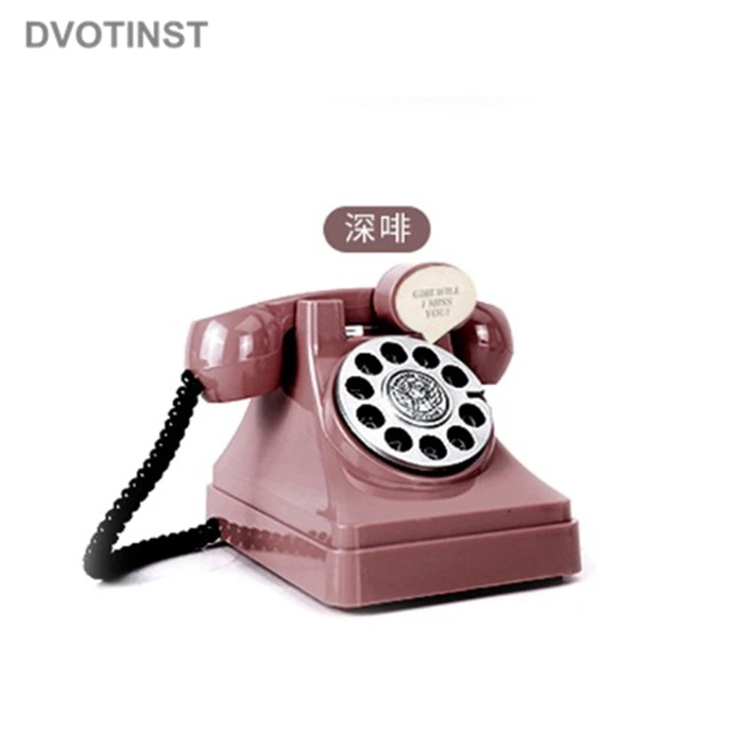 

Dvotinst Newborn Photography Props for Baby Cute Mini Rotary Phone Retro Telephone for Studio Shoots Accessories Photo Props