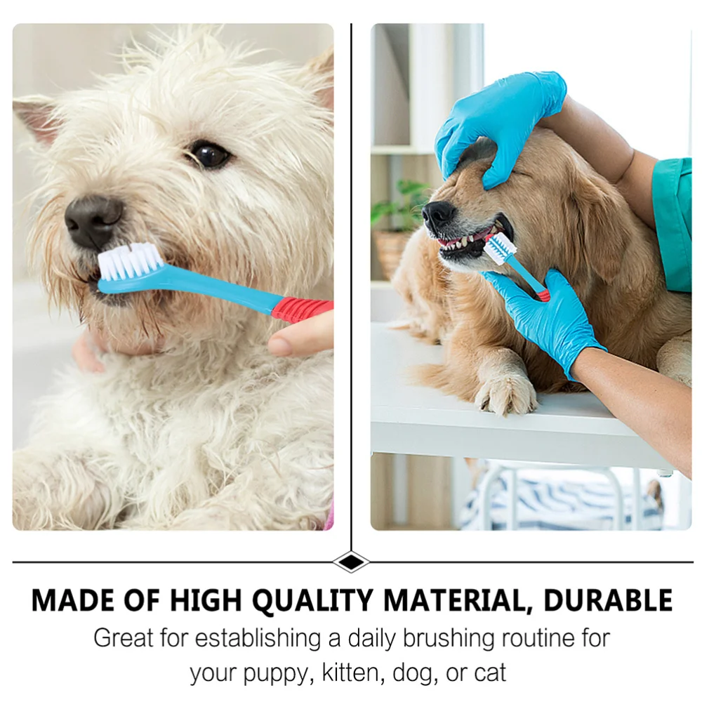 

4pcs Double-sided Pet Toothbrush Pet Cat Dog Toothbrush Care Brushes