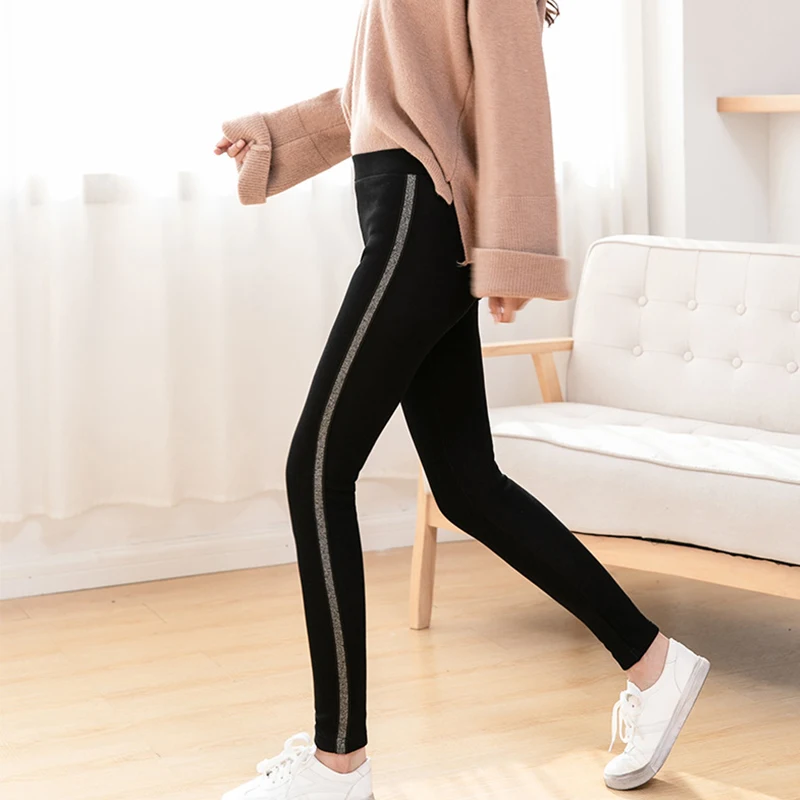 Весенне-летние хлопковые леггинсы для женщин с высокой талией и буквенными