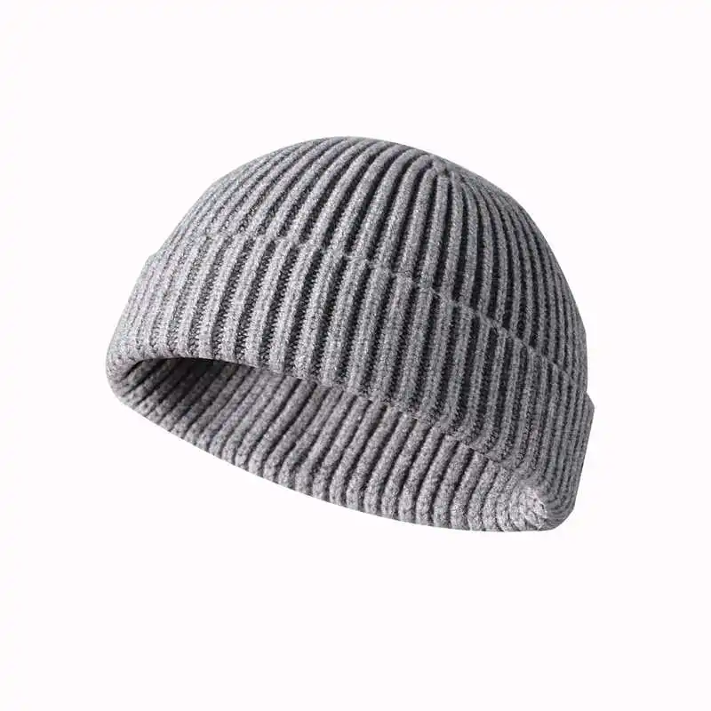

Knit Slouchy Warm Beanie Ski Plain Women Winter Cap Cuff Men Hats Knitting Hat