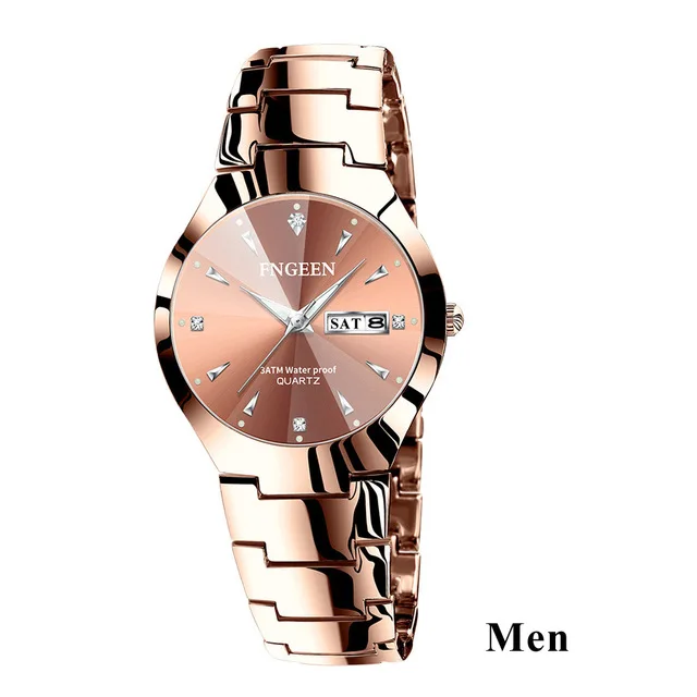 

Kingnuos Watch Men's Clock Vogue Business Quartz Wristwatch Casual Bracelet for Watches women's Vogue Watch Relogio Feminino