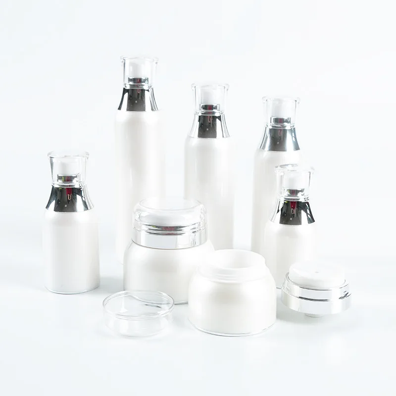 1PCS 30g 50g Cosmetic Jar Acrylic Lotion Cans Vacuum Emulsion Bottle Press Cream Pot Sample Vials Airless Makeup Container - купить по