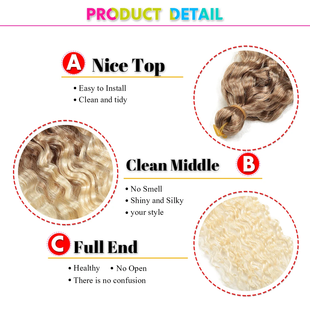 

24 Inch Afro Curls Braids Water Wave Crochet Hair With Curly Ends Synthetic Hair Extensions For African Women Hair Expo City