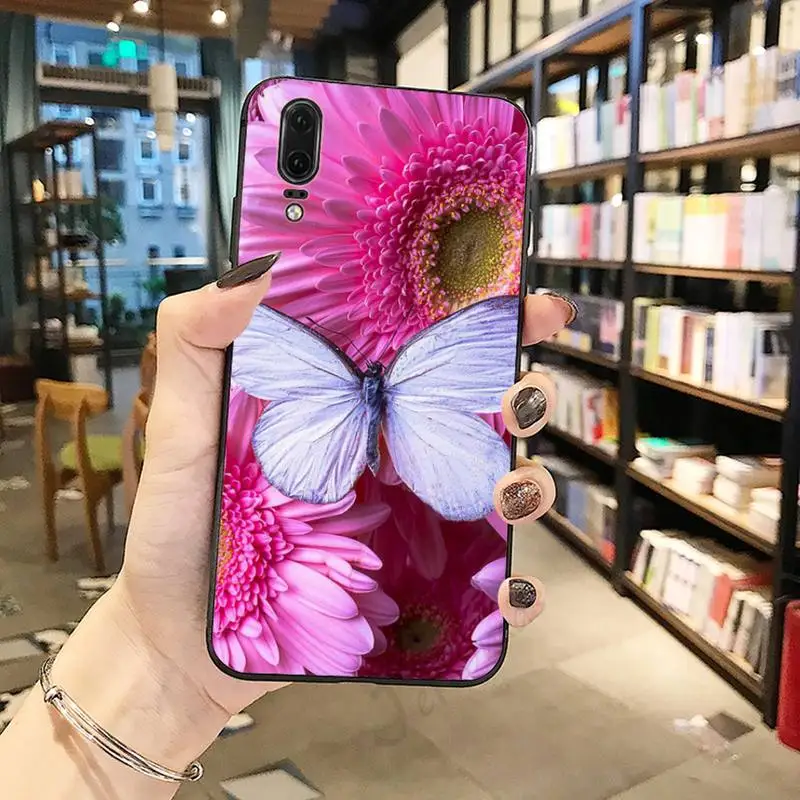 

Flowers and butterflies art high quality Phone Case For Huawei honor Mate P 10 20 30 40 Pro 10i 9 10 20 8 x Lite