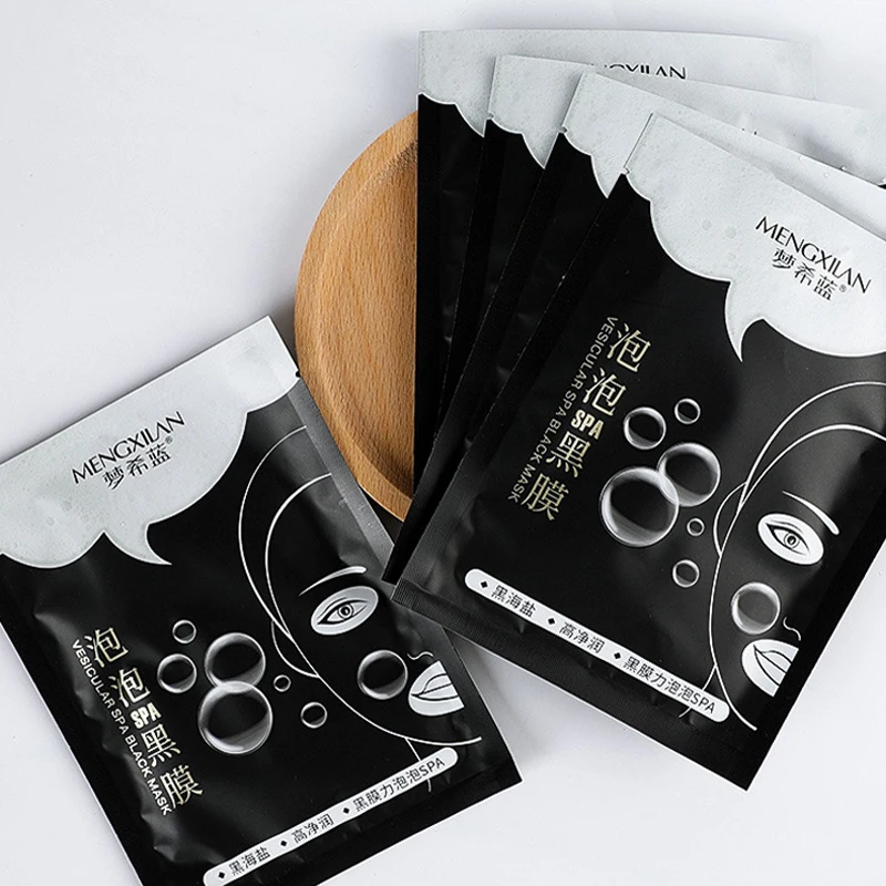 Пузырьковая маска для лица газированная глина Корейская удаления черных точек