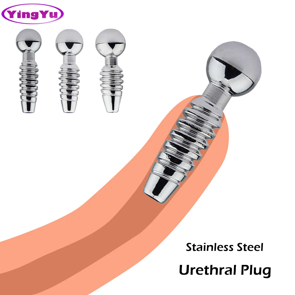 Металлическая спиральная уретральная заглушка для пениса из нержавеющей стали