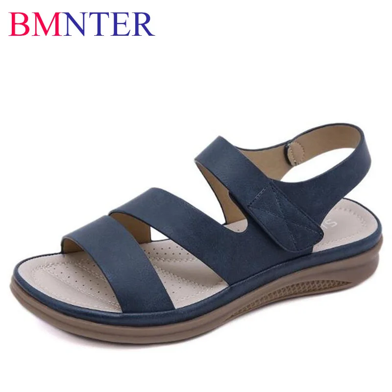 

BMNTER 2021 Summer shoes women women's beach sandals round head slope comfortable lightweight sandals women's casual shoes