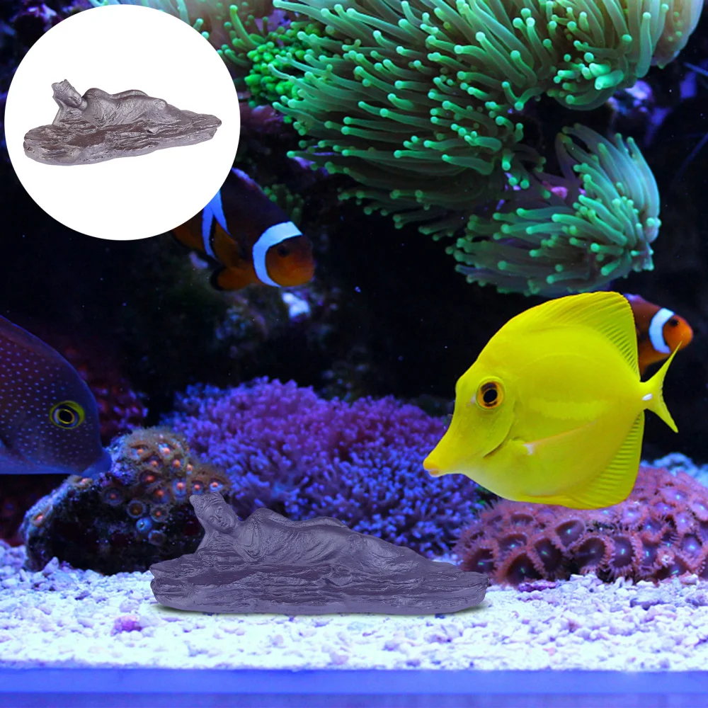 

1Pc Pottery Statue Fish Tank Adornment Chic Aquarium Landscape Prop
