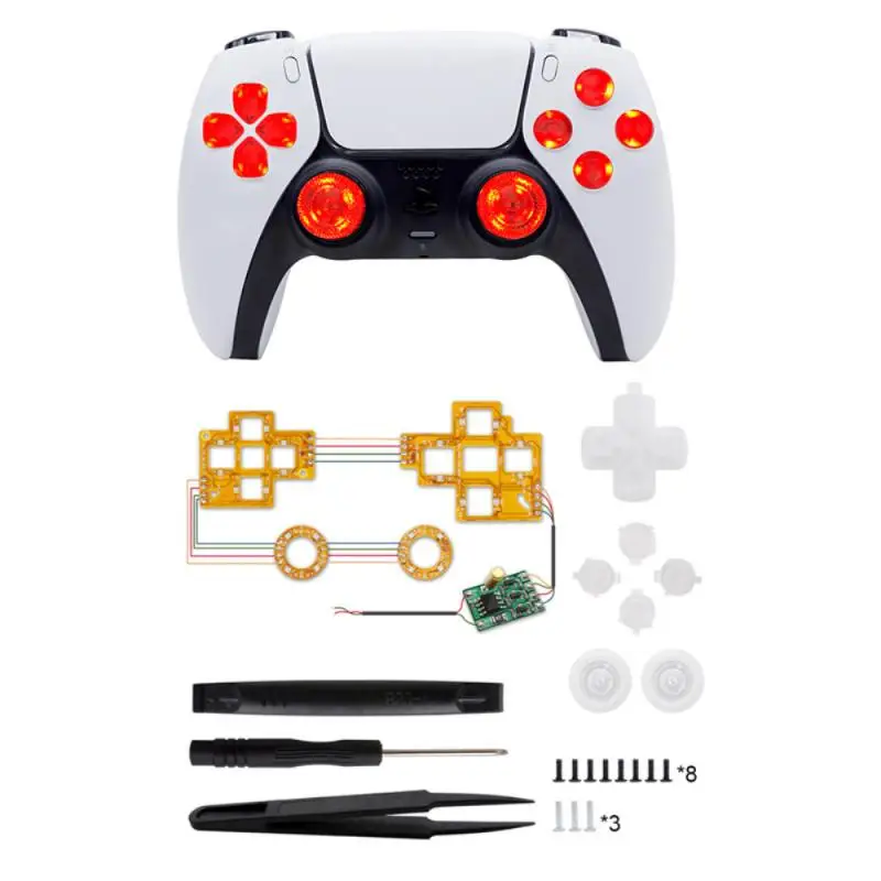 

Handle Modification LED Modes With Rocker Cap Cross Key ABXY For PS5 Wireless Controller Repair Parts Multi-colors Light Board