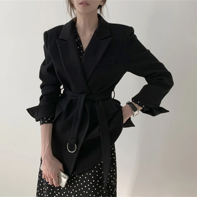 Новинка 2020 осенне зимние женские блейзеры куртки с карманами в Корейском стиле
