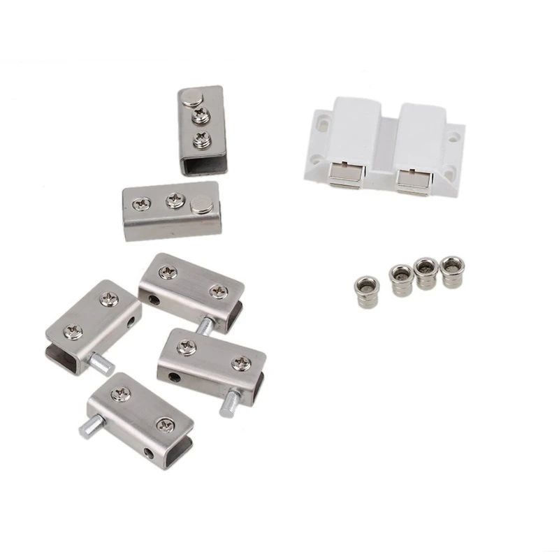 Новый шарнир для стеклянной двери из нержавеющей стали с двойной головкой netic Catch