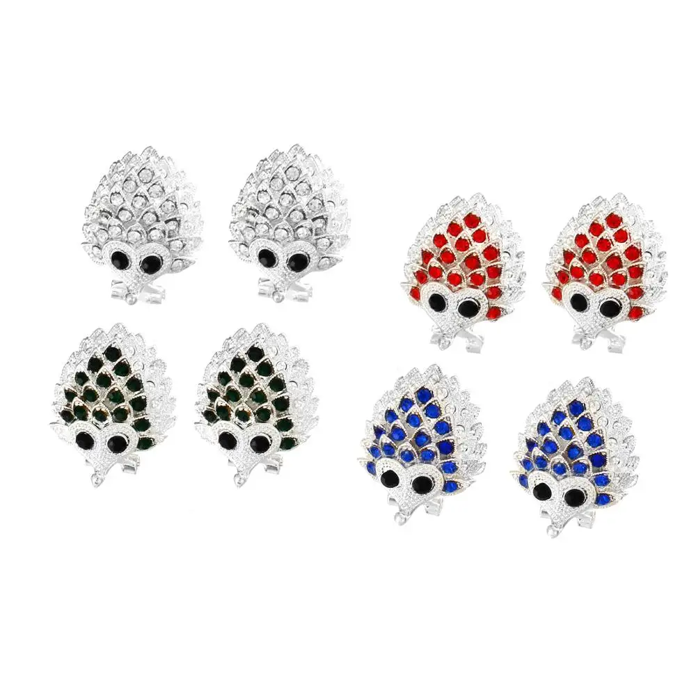 Hedgehog Stud Earrings For Women Creative Cute Animal CZ zircon Crystal Retro Punk Jewelry Gift | Украшения и аксессуары