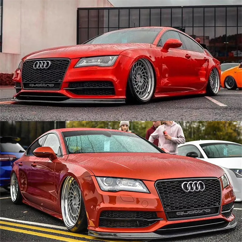 

Sexy2021 Fit For 12-14 Audi S7 A7 Modified Size Surround Carbon Fiber Lip Shovel Front Chin Spoiler