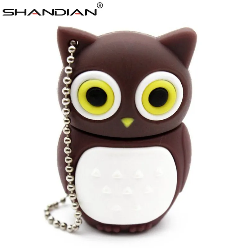 USB-флеш-накопитель SHANDIAN в виде совы 4/8/16/32/64 ГБ 4 цвета | Компьютеры и офис