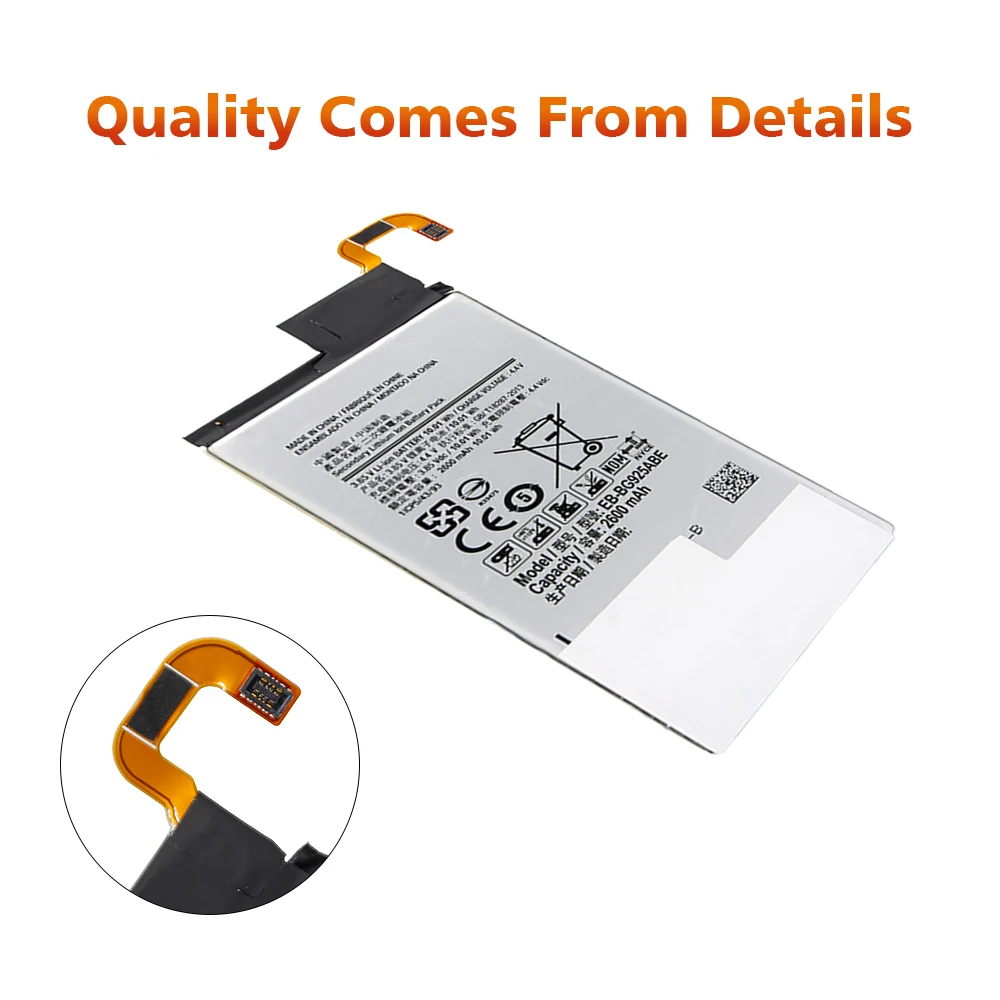 Аккумулятор для samsung G925 EB-BG925ABE 2600 мАч для samsung Galaxy S6 Edge G925FQ SM-G925F G925A Сменный аккумулятор для телефона