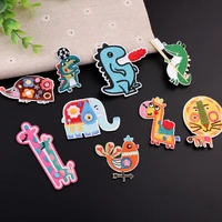 hot melt adhesive iron patches cute animal patch embroidered kids applique stickers jacket badges diy clothing cartoon accessory