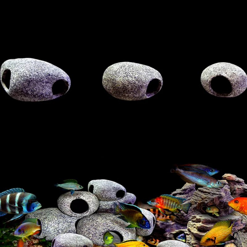 1 шт. керамический камень для аквариума | Дом и сад
