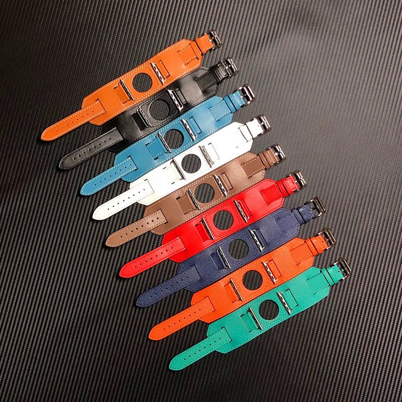 Наручный ремень для Apple Watch, ремешок-манжета, кожаный ремешок, 42 мм, 38 мм, 40 мм, 44 мм, браслет для iWatch, ремешок серии 5, 4, 3, 2, 1